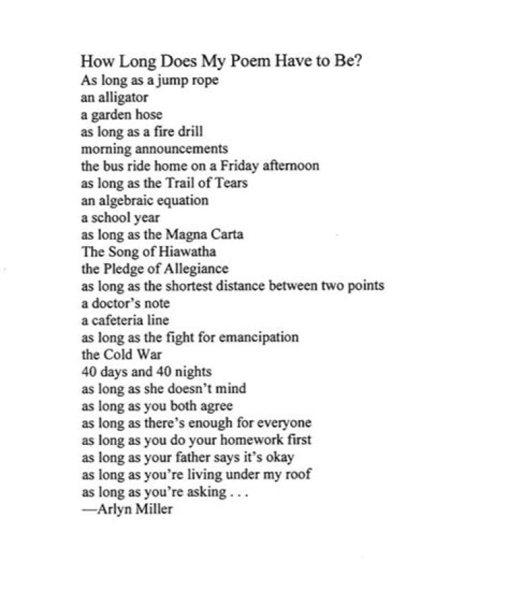 How long should poems be?