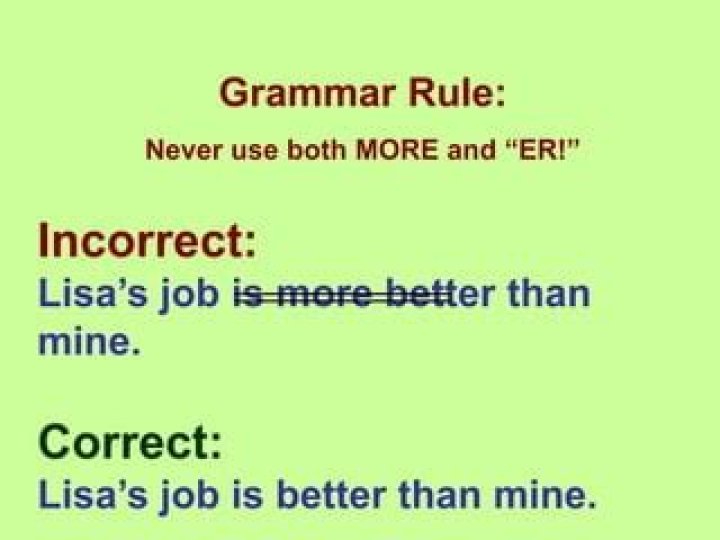 Is more better grammatically correct?