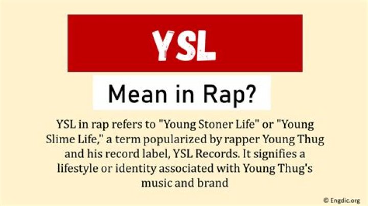 What does YSL mean in text?