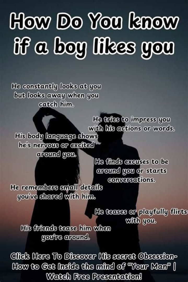 When a boy likes a girl what does he do?